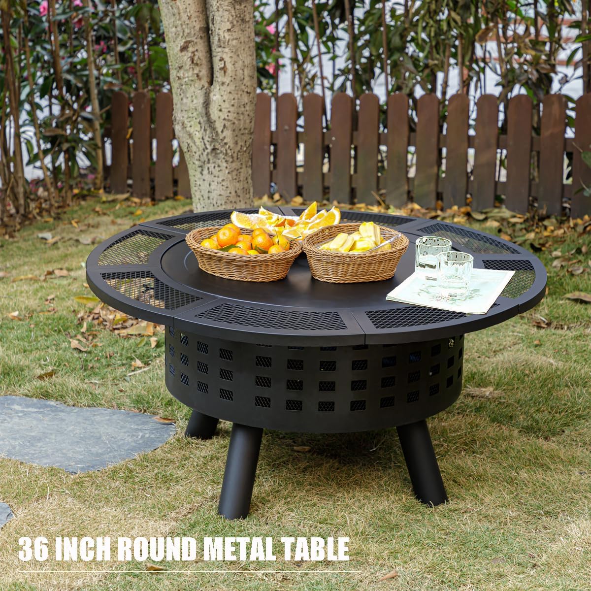 36 inch Outdoor Fire Pit with Grill Eco Trade Company