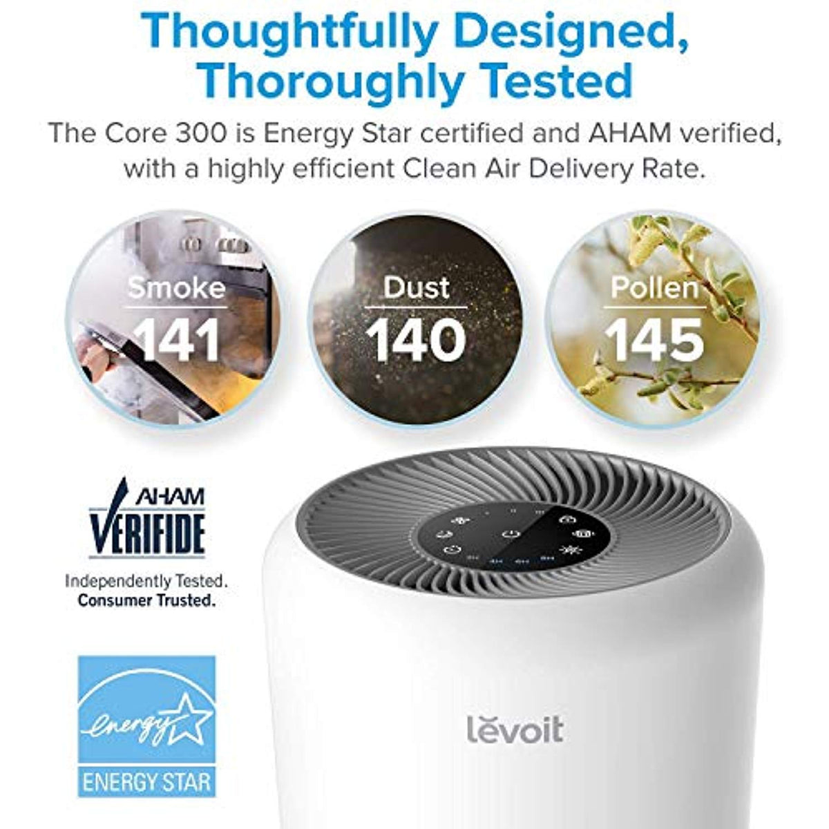 Levoit Air Purifier for Home Large Room with True HEPA Filter, Cleaner for Allergies and Pets, Smokers, Mold, Pollen, Dust, Quiet Odor Eliminators