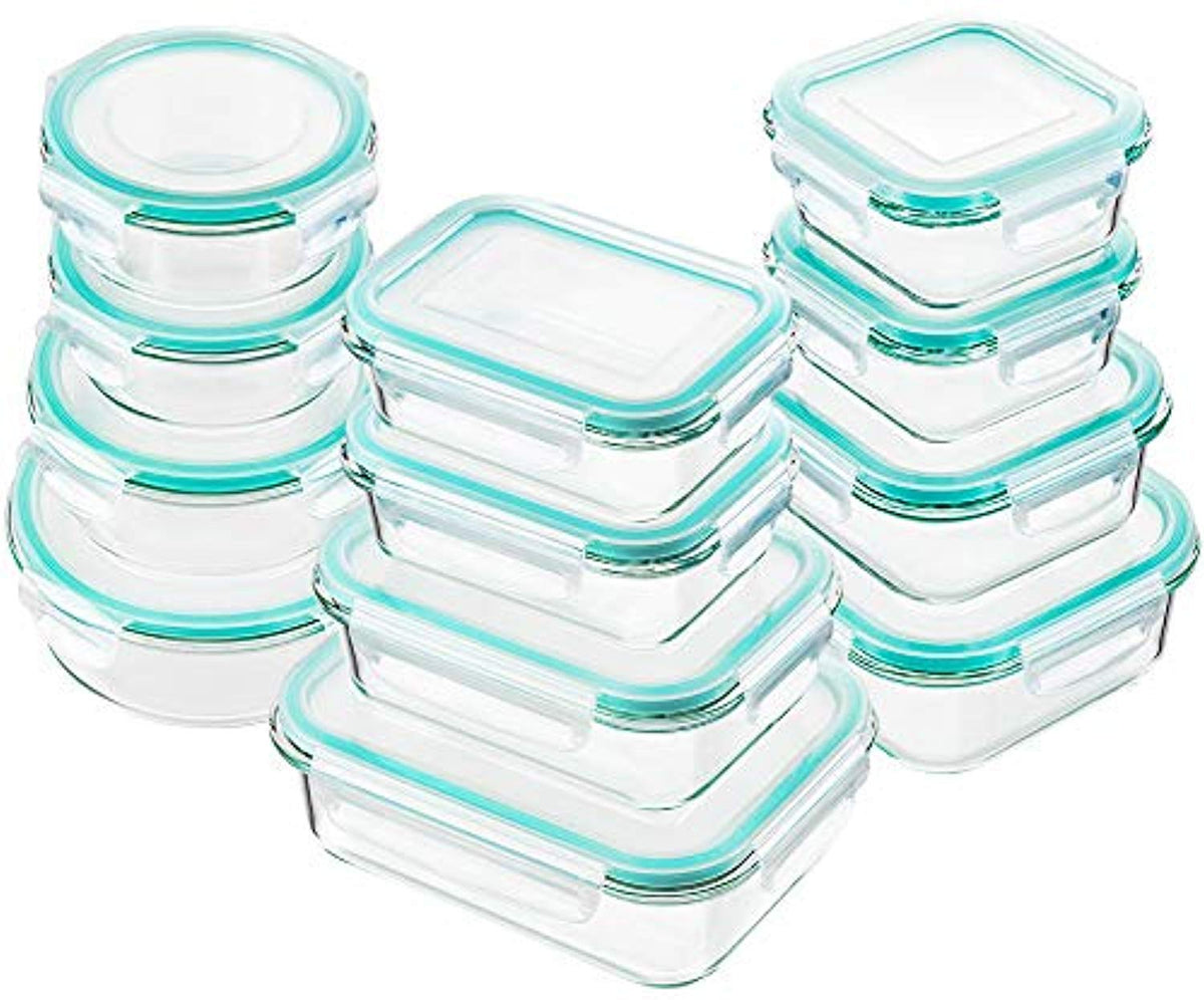 Leak-Proof Meal Prep Containers - Oven/Microwave/Dishwasher Safe (24-Pack)