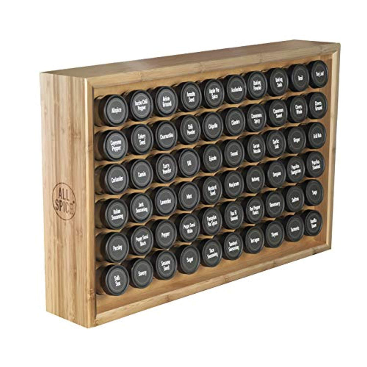 Bamboo Wooden Spice Rack Jars Eco Trade Company