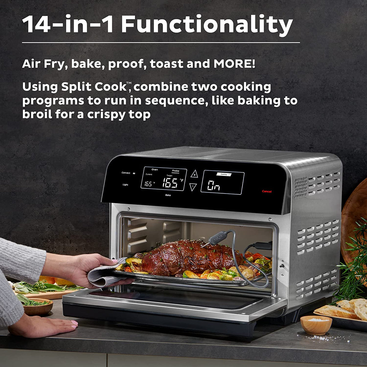 COMFEE 12-in-1 Air Fryer Toaster Oven Combo, 6 Slice 12 Pizza
