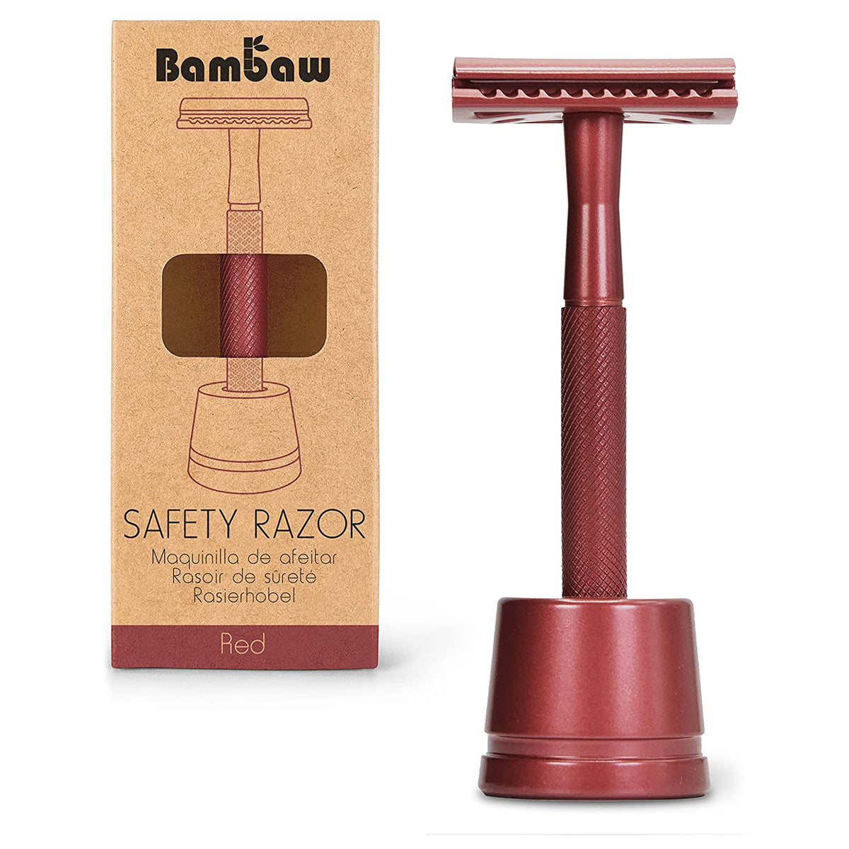 Black Safety Metal Razor For Men With Safety Razor Stand, Zero Waste ...