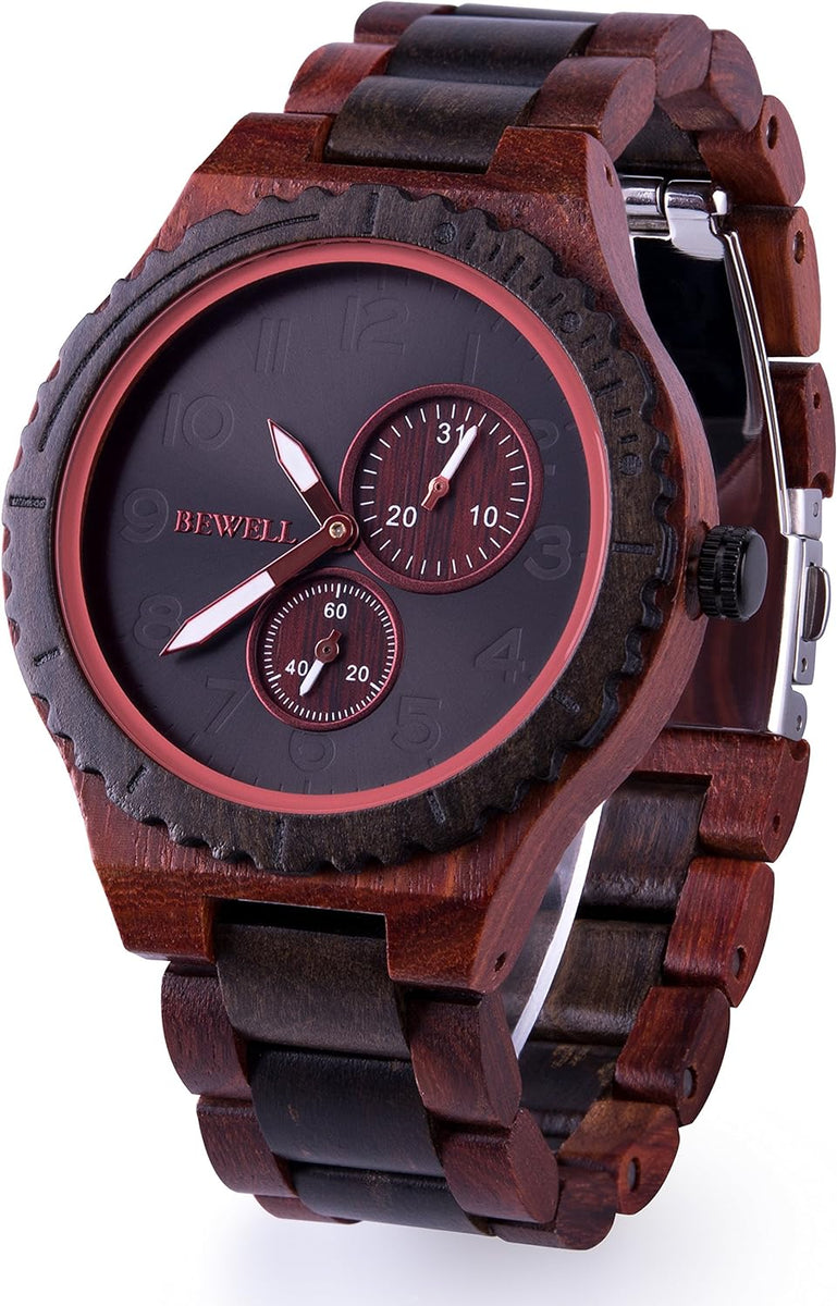 Wood Watches for Men Analog Quartz Handcraft Lightweight | Eco