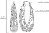 925 Sterling Silver Hoop Earrings