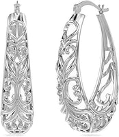 925 Sterling Silver Hoop Earrings