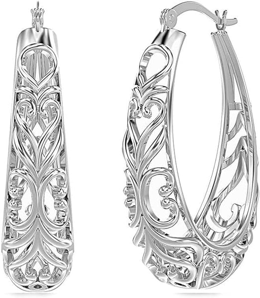 925 Sterling Silver Hoop Earrings