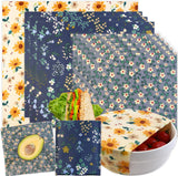 Reusable Beeswax Wrap - 9 Pack Eco-Friendly Food Wraps, Bread Sandwich Wrapper - Organic, Sustainable, Zero Waste, Reusable Plastic-Free