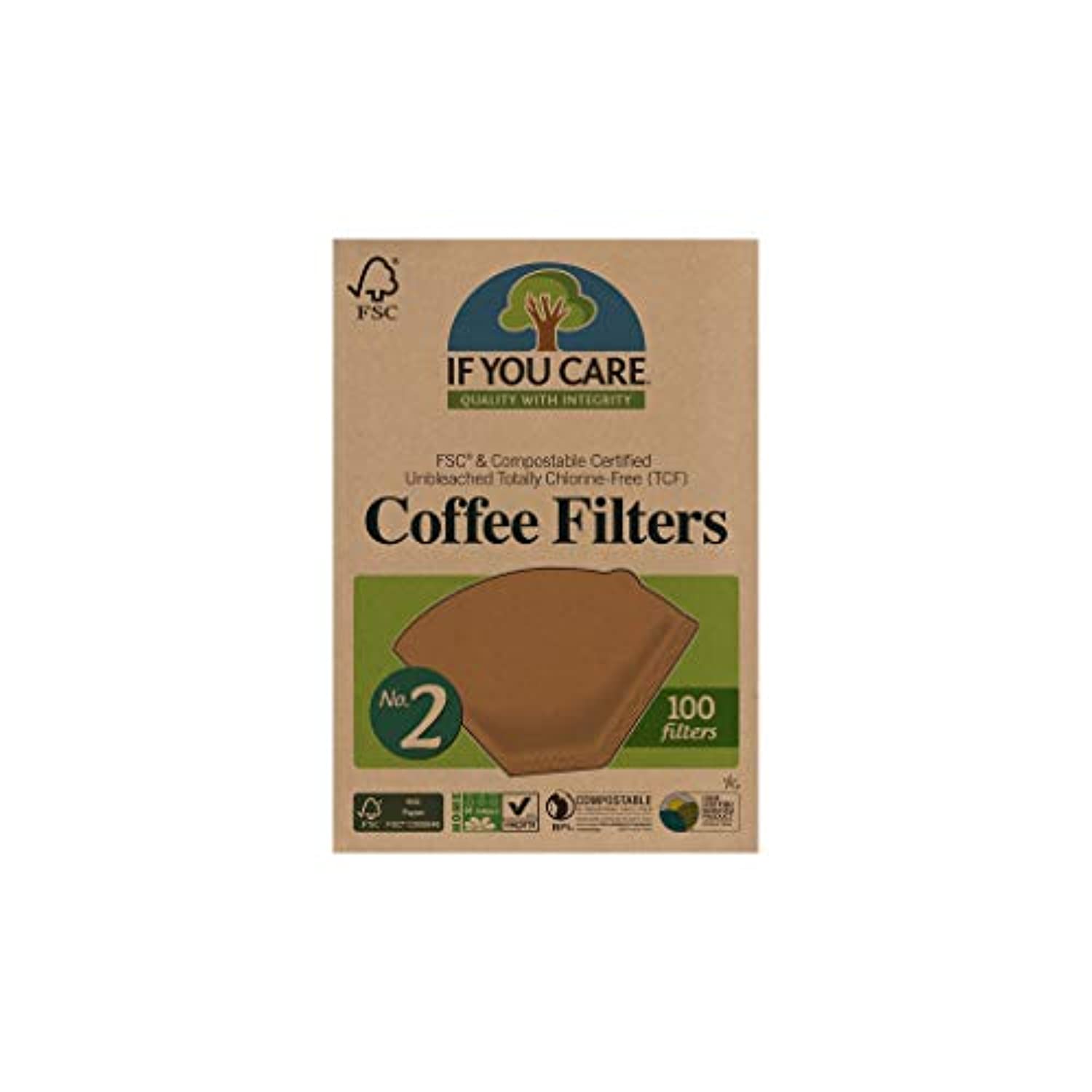 Natural Unbleached Brown Biodegradable Extra Large Coffee Filters