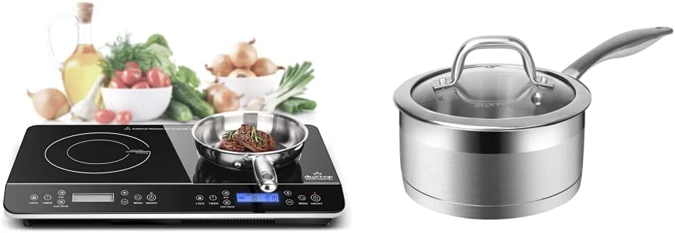 LCD Portable Double Induction Cooktop 1800W Digital Electric Countertop  Burner Sensor Touch Stove - Bed Bath & Beyond - 31433924