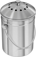 Utopia Kitchen Stainless Steel Compost Bin for Kitchen Countertop - Eco Trade Company