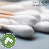 Premium Organic 500 Bamboo Cotton Swabs | Compostable Zero Waste Disposable Eco Friendly - Eco Trade Company