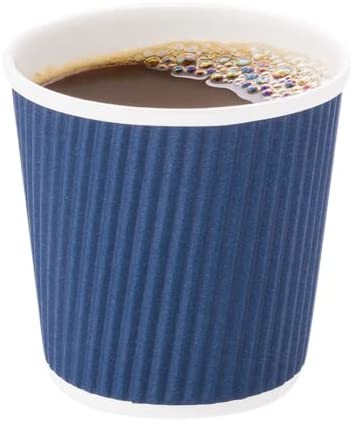 100pcs/pack 100ml 4oz Coffee Paper Cup Tasting Cup Disposable Color  Corrugated Cup Anti-scald Heat Insulation Water Cup