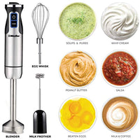  Zulay Kitchen Immersion Blender Handheld 500W - 8 Speed Copper  Motor Immersion Hand Blender - Heavy Duty Stick Blender Immersion With  Stainless Steel Whisk and Milk Frother Attachments (Red): Home & Kitchen