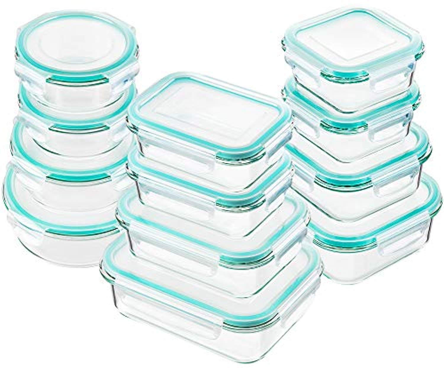Tupperware 12pc Food Storage Date Store And Freeze Set Light Blue