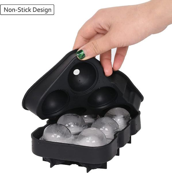 Ice Ball Maker Mold Round Big Spherical Box with Silicone Lid