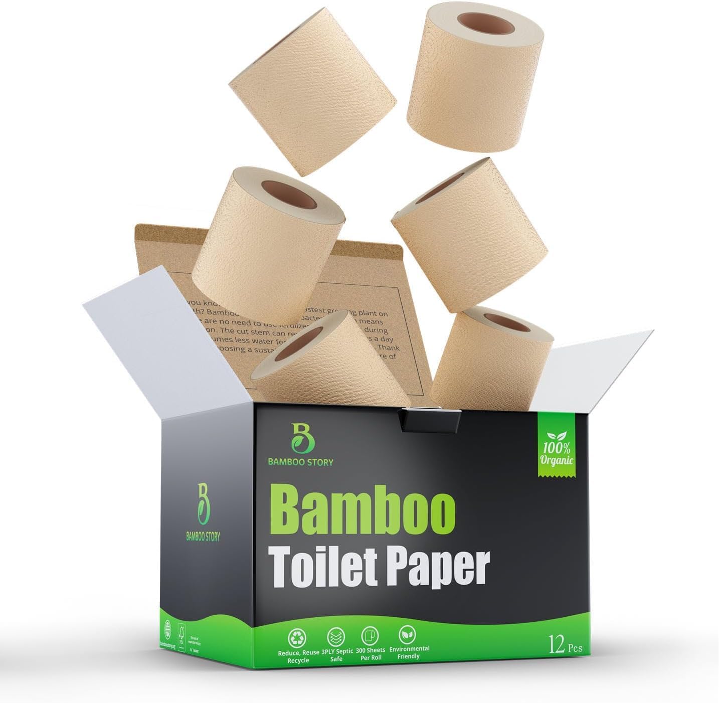 Bamboo Toilet Paper Rolls 3 Ply Unbleached Color Tissue for Bathroom -  China Toilet Tissue and Tissue Paper price