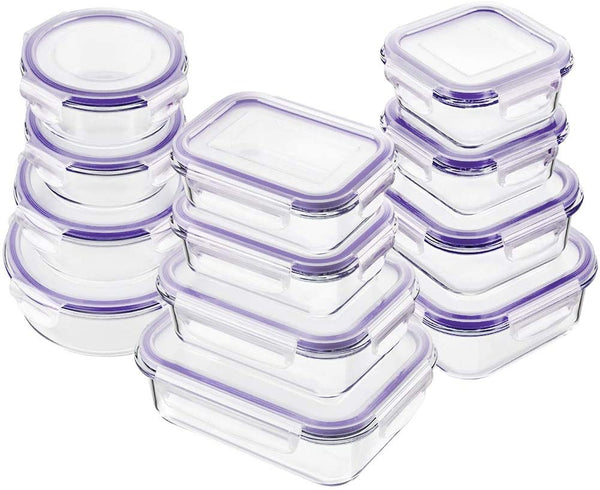MUMUTOR Glass Food Storage Containers with Lids, [24 Piece] Glass Meal Prep  Containers, Airtight Glass Bento Boxes, BPA Free - AliExpress