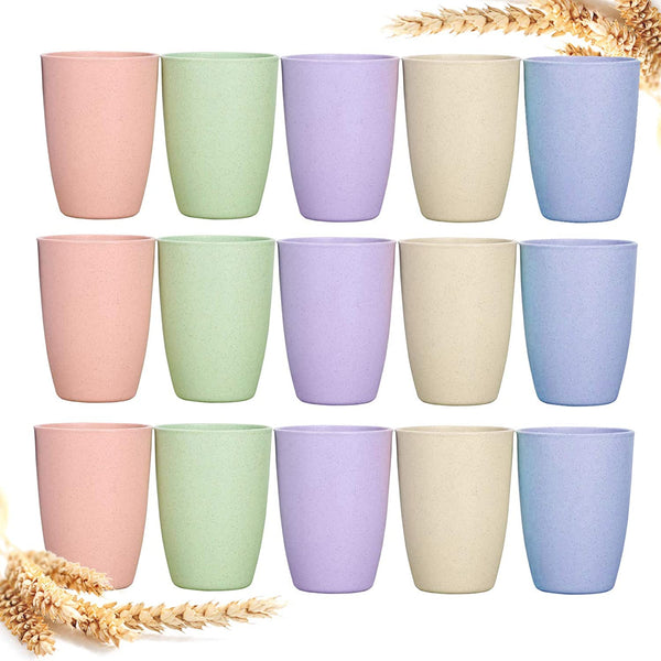 Wholesale Plastic Tumblers - Assorted Colors, Built-In Straw, Durable