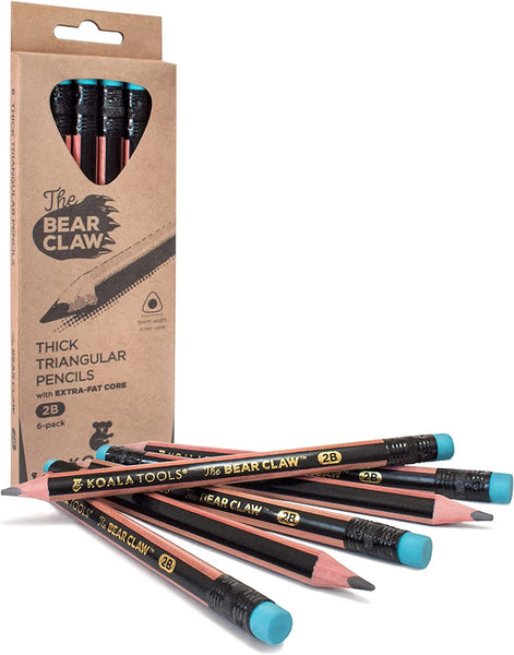Grip graphite pencil set, red, 5 pieces