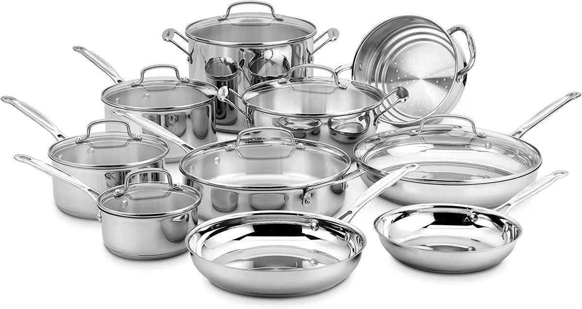 17 Piece Chef's Classic Stainless Steel Cookware Set | Eco Trade Company