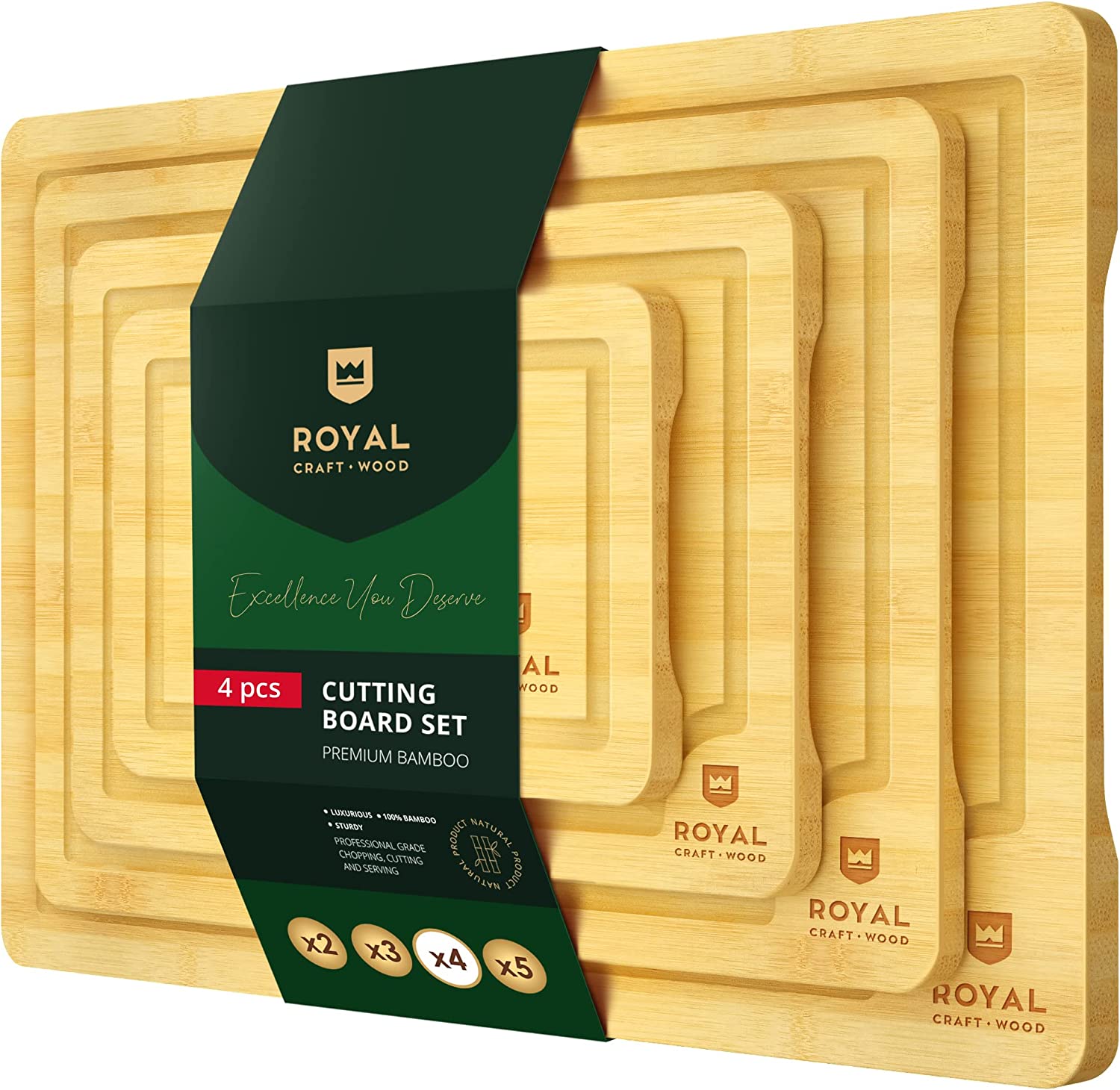 Organic Bamboo Cutting Board with Juice Groove – Eco Lux Kitchen