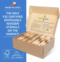 Disposable Wooden Forks, Spoons, Knives - Alternative to Plastic Cutlery - Eco Biodegradable - Eco Trade Company