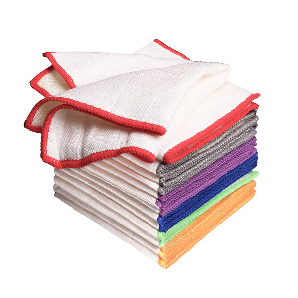2/4/5Pcs Microfiber Kitchen Towel Set Bamboo Fier Towels for Kitchen Napkin  Soft Dish Cloth Absorbent Cleaning Cloth Rags