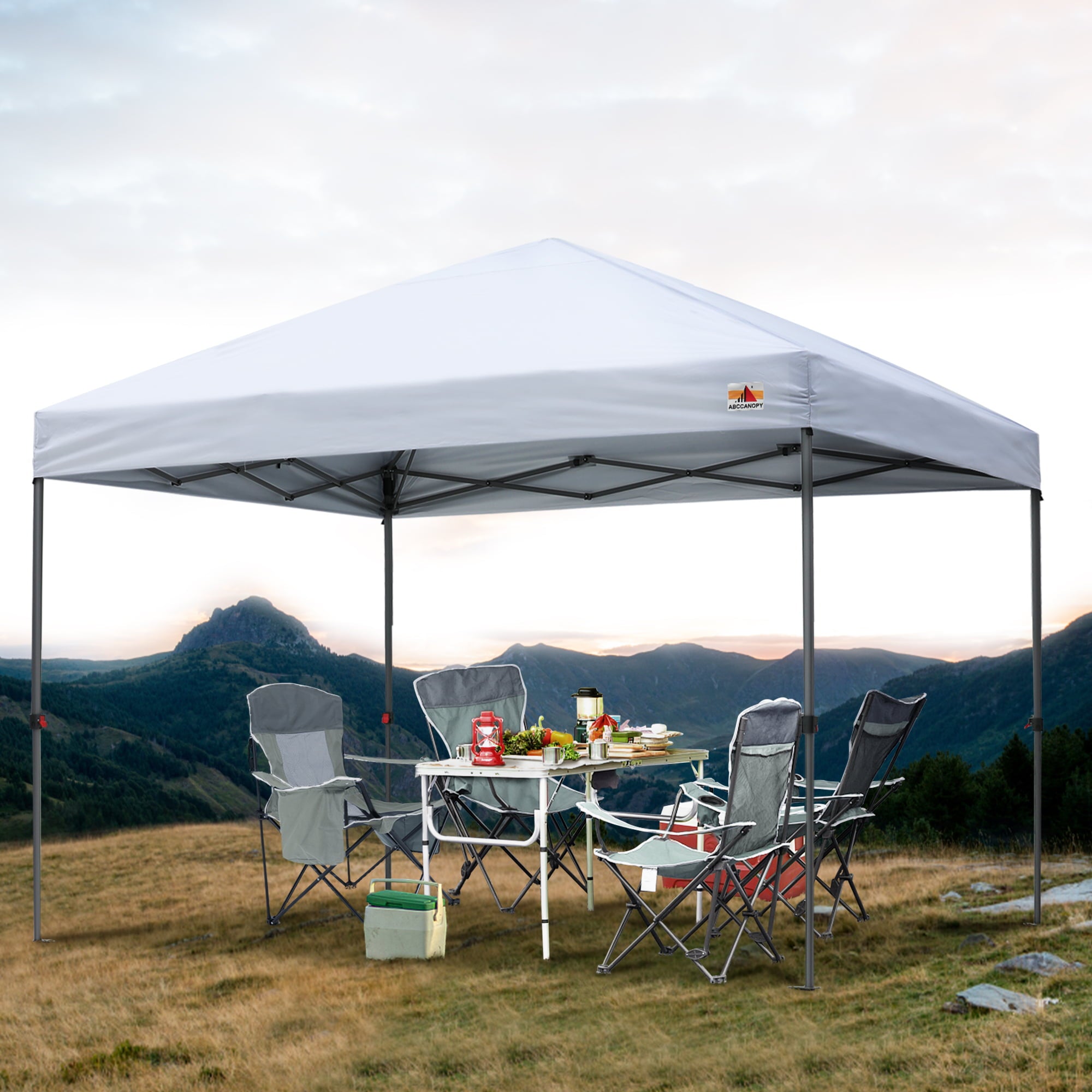 10 ft x 10 ft Easy Pop Up Outdoor Canopy Tent White