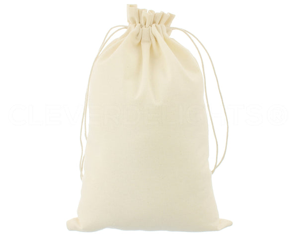  DRQ Cotton Drawstring Bags, EcoFriendly Muslin Bags (5 by 7  inch) Gift Bags, Party Favor Bags, Unbleached Cotton Pouches, Sachet  Bag,Fabric Bags,Cloth Bags(50 Pieces) : Health & Household